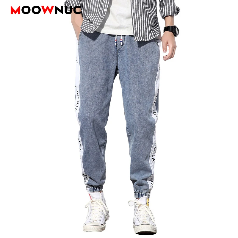 

Loose Pants Male Streetwear Trousers Spring Summer 2020 Jeans For Men Casual Ankle-length Sweatpants Hip Hop Denim Fit Designer