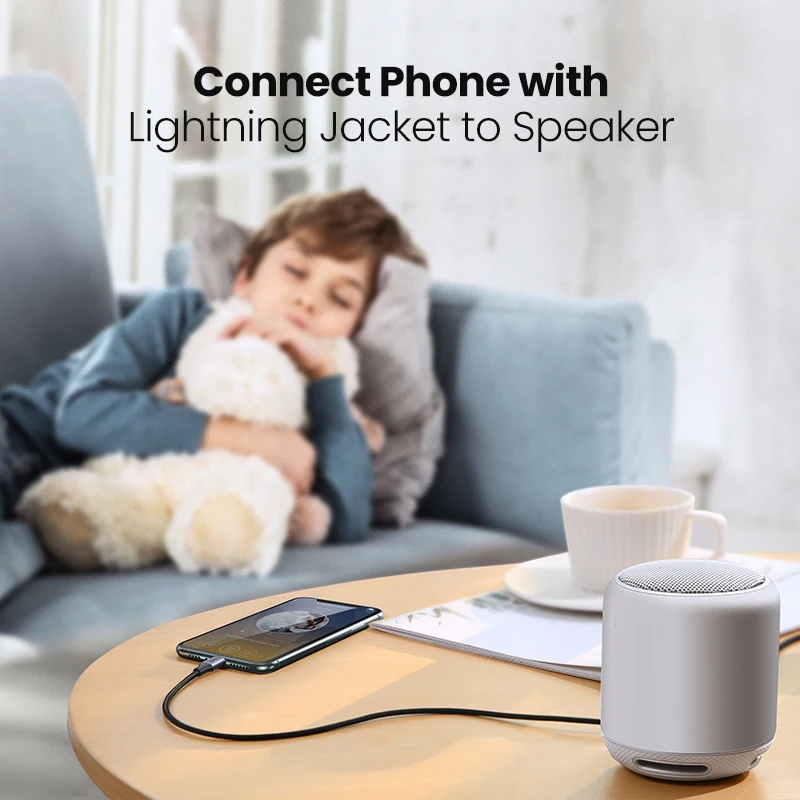 Ugreen MFi Lightning до 3,5 мм Aux кабель для iPhone 11 Pro Max X 7 3,5 мм разъем мужской кабель автомобильный конвертер наушников аудио адаптер