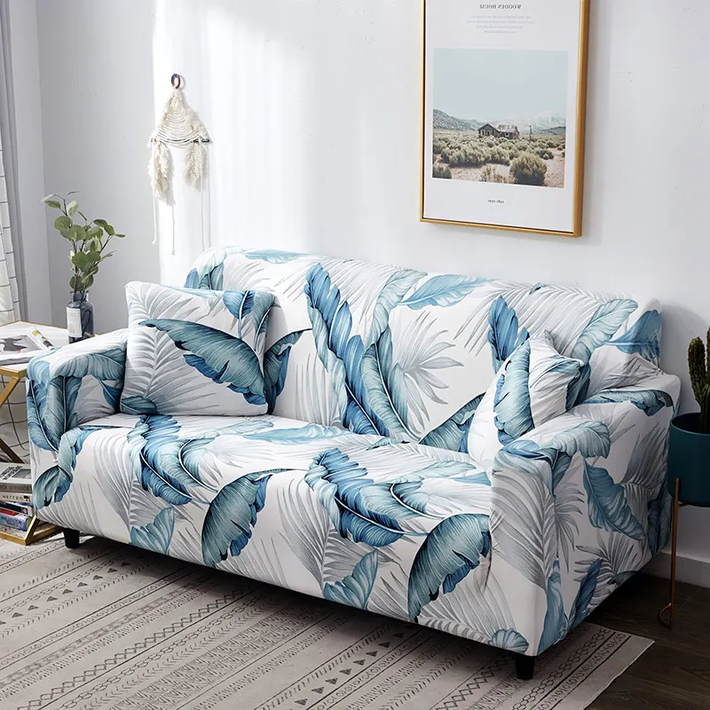 Sofa cover Nordic pattern sofa set living room sofa cover corner L-shaped chaise longue sofa cover