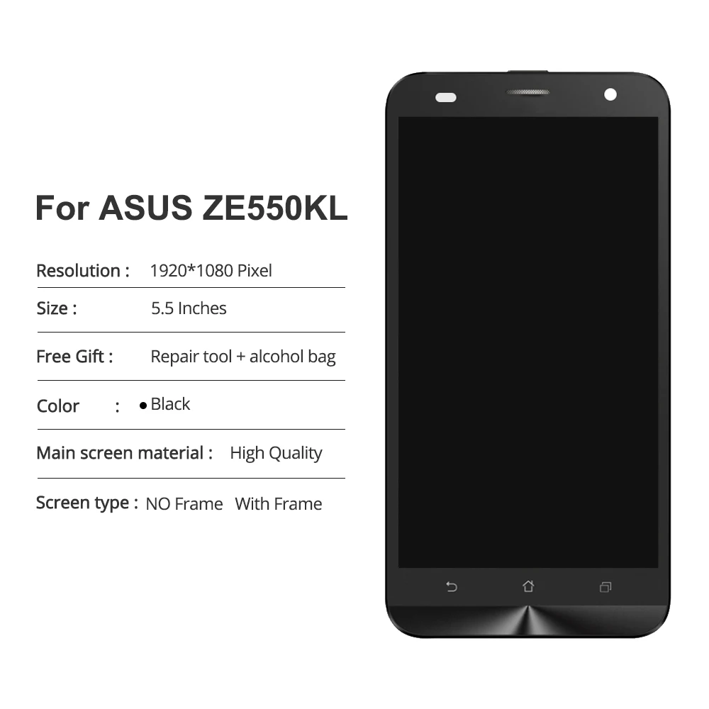 Экран 5 дюйма для ASUS ZenFone 2 Laser ZE550KL Z00LD ЖК дисплей сенсорный экран дигитайзер