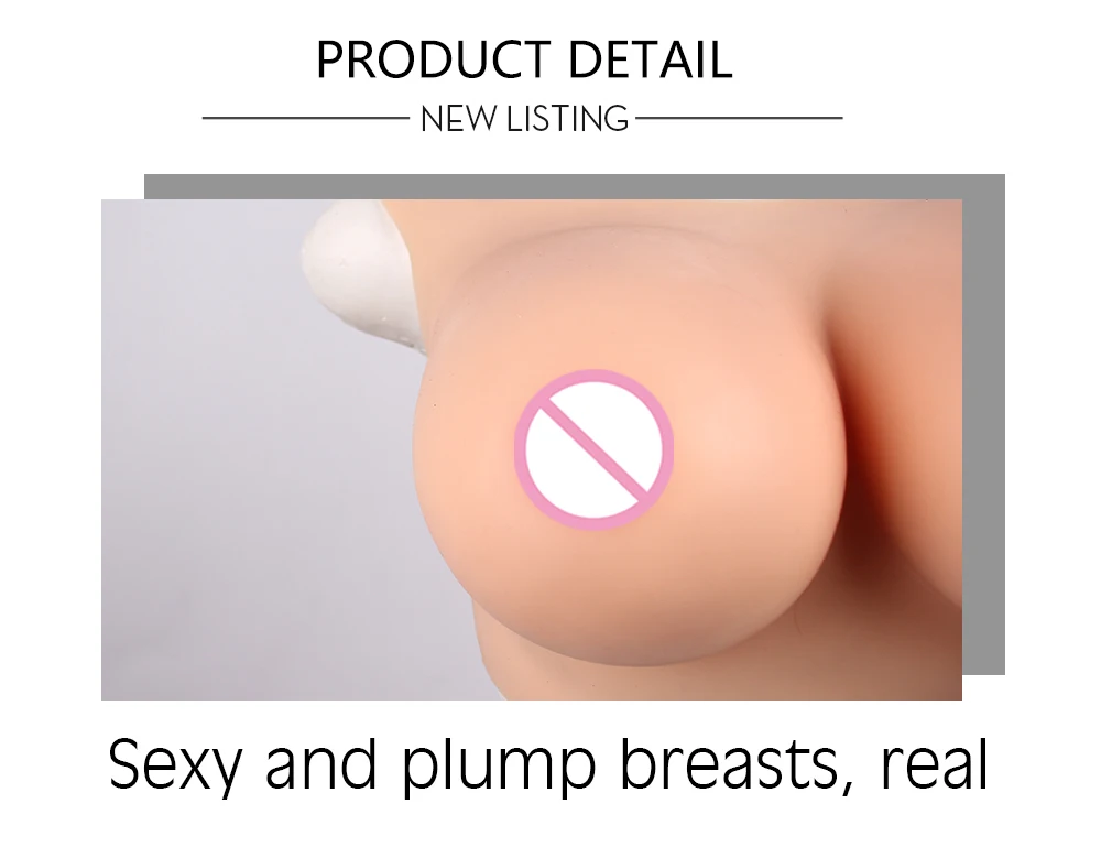 Herpinker Realistic Silicone Breast Forms for Crossdresser Fake Boobs Enhancer Drag Queen Shemale Transgender C D ECup tits (4)