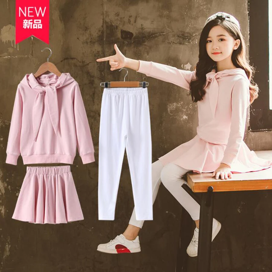 Autumn teen girls clothing sets tracksuits sports large girls children sets sports 4 6 8 years old girls clothes 10 12 year