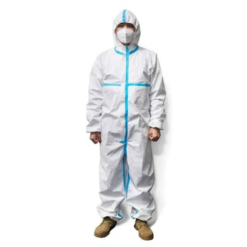 

Reusable Protective Clothing Waterproof Dustproof Isolation Overalls Hooded Jumpsuits Women Men Safety Protective Coverall New