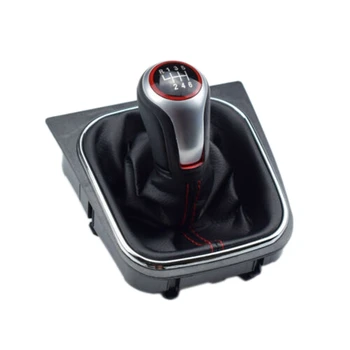 

6 Speed Gear Shift Knob &Boot Cover for Volkswagen Golf 6 MK5 MK6 1K0711113CF