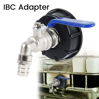 

3/4" IBC Tank Adapter Ball Outlet Tap Food Grade Drain Adapter General Tons Ball Valve Rainwater Container Brass Faucet Valve
