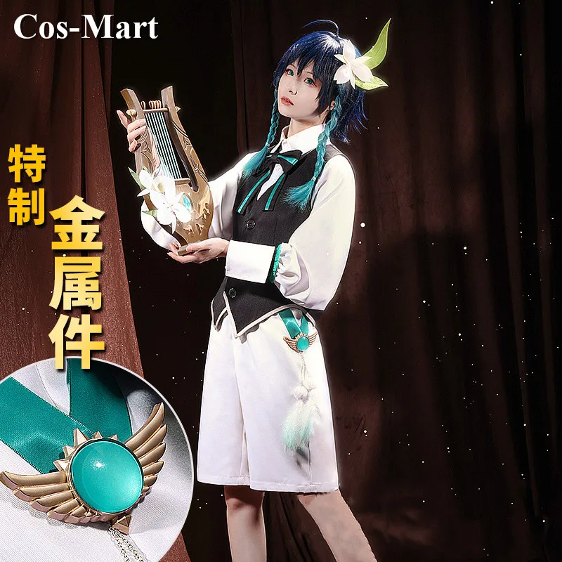 COSMART Game Genshin Impact Venti Cosplay Costume Lovely Memory Uniform  Halloween Carnival Activity Party Role Play Clothing S - AliExpress