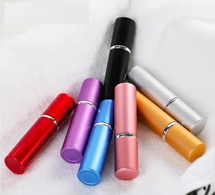 

300pcs Wholesale Fashion Refillable Empty Atomizers Travel Perfume Bottles Spray Makeup Aftershave Metal Bottle 5ML SN468