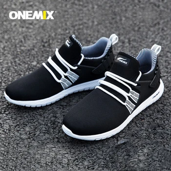 

ONEMIX Outdoor Sport Sneakers in Black Men's Running Shoes for Lover Walking Shoes White Women Jogging Sneakers Size EU35-46