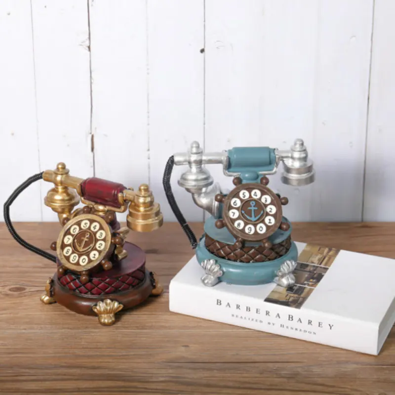 

Cross Border for Retro Telephone Decoration Room Library Creative Home Decorations Furnishings European Style Phone