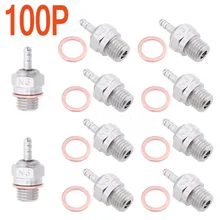 100 шт./лот Горячие свечи накаливания N3 3# свечи зажигания Запчасти Двигателя аксессуары для Nitro питание багги RC автомобили грузовик самолеты 70117