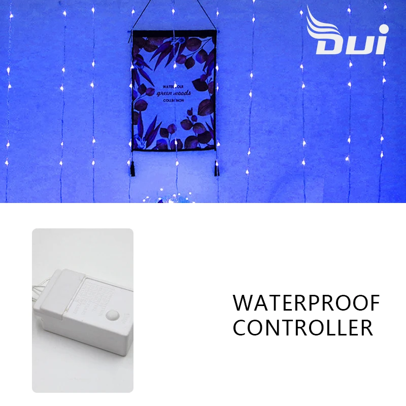 

DUI Spring festival decoration water waterfall lights string courtyard decoration LED color lights room layout star lights a hai