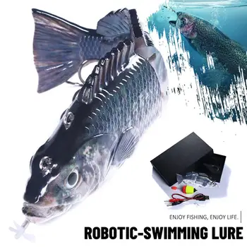 

Practical Swimming Lures Fishing USB Rechargeable Flashing LED light Auto Electric Lure Bait Wobblers for 4-Segement Swimbait