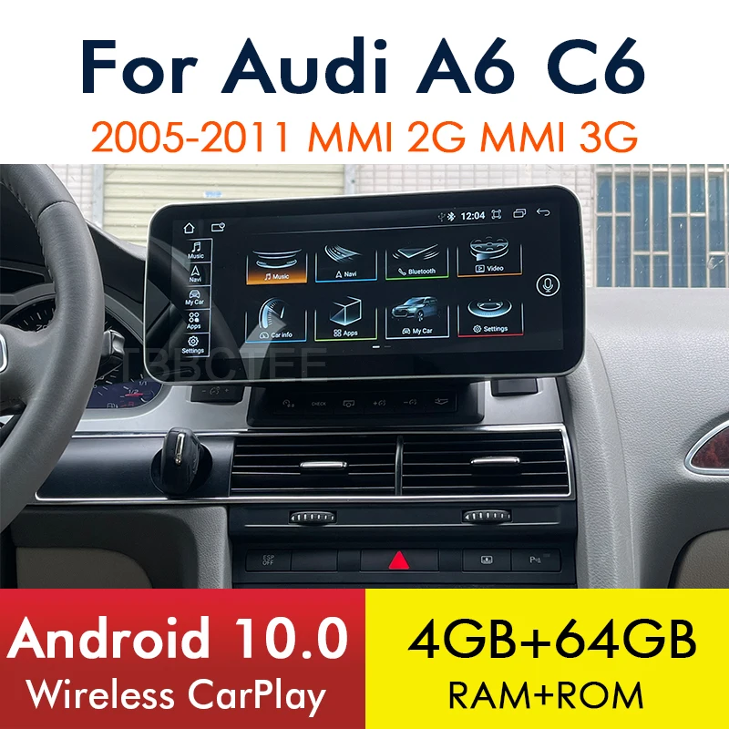Audi A6 4f Mmi 2g Bluetooth Aktivieren Android 10 Wireless CarPlay For Audi A6 C6 4f 2005~2011 MMI 2G 3G Car