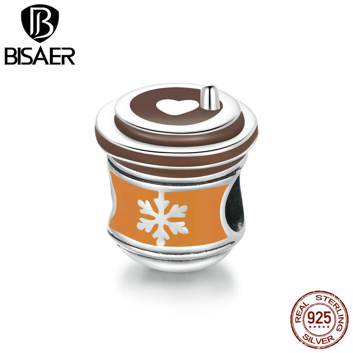 BISAER Новые бусины в форме авокадо 925 пробы серебряные чашки горячего шоколада