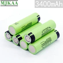 MJKAA 10 шт. 18650 3400 мАч 3 7 в литиевая аккумуляторная батарея NCR18650B 100%