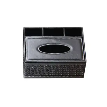 

Creative Square Household Leather Multi-purpose Tissue Box Paper Tray Napkin Box Living Room Remote Control Storage Box