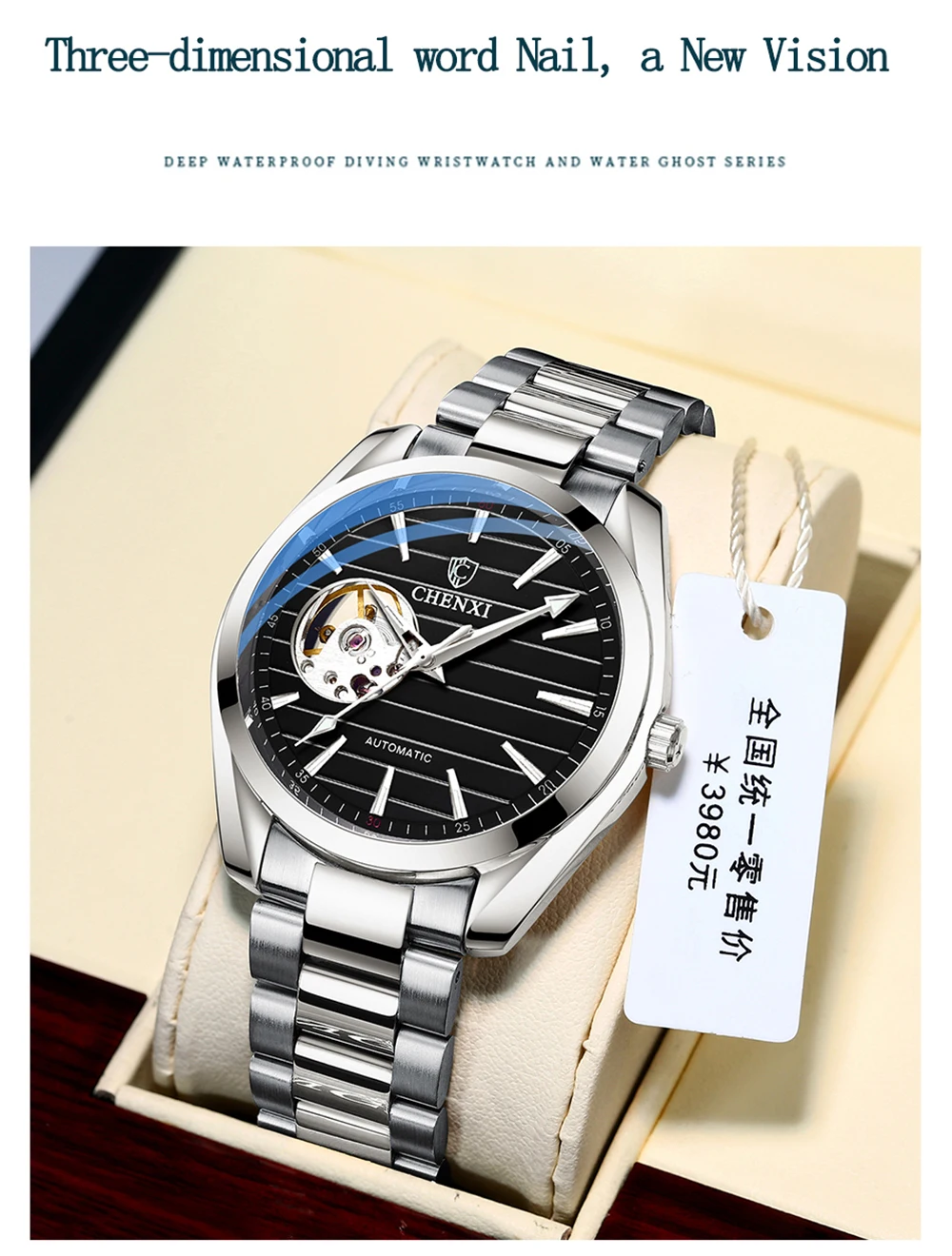 Men's Automatic Mechanical Top Brand Stainless Steel Waterproof Swiss Movement High Quality Watches Relogio Masculino