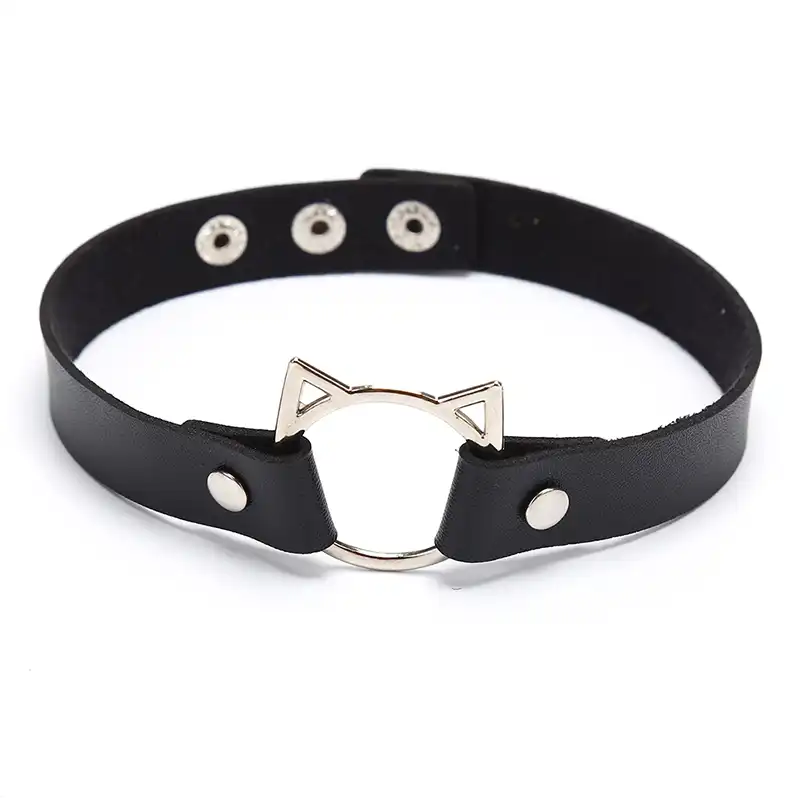 goth cat collar