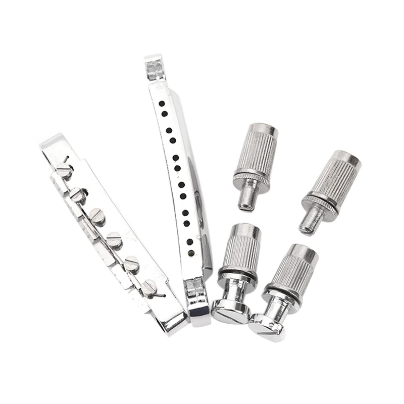 

12 String Tailpiece&Bridge Kit Set For Electric Guitar Silver Color