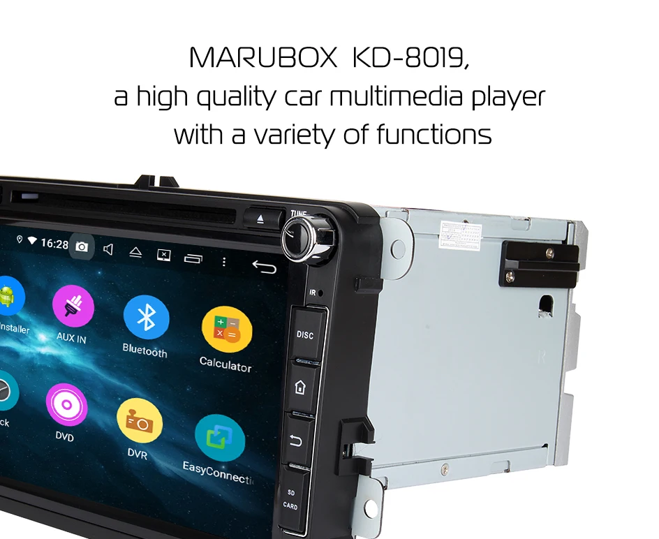 Clearance Marubox KD8019 64GB Car DVD Player for Volkswagen Magotan, Universal Car Multimedia Player with DSP, GPS Navigation, Android 9 7
