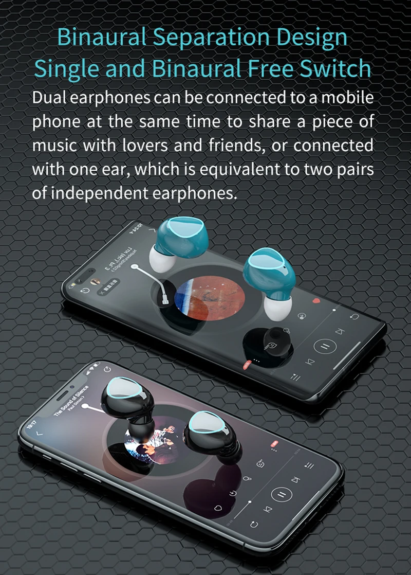 M22 TWS V5.1 Digital Display Bluetooth Earbuds 7