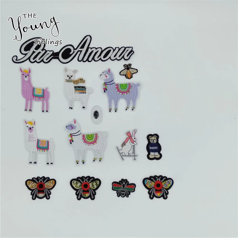 

Hot sale Cartoon Embroidery Stickers Hot melt adhesive Patches Badges DIY Sewing Iron on patch Clothing Accessories C6381-C6399