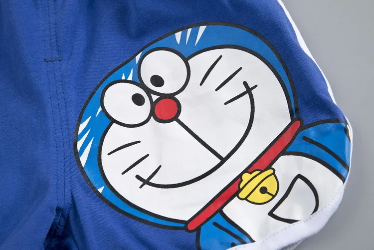 Doraemon Cartoon Baby Girls Boys Clothes Sets Kids Summer Cotton T Shirt +Short 2pcs Tracksuits Infant Children Clothing Suits baby pajamas for a girl