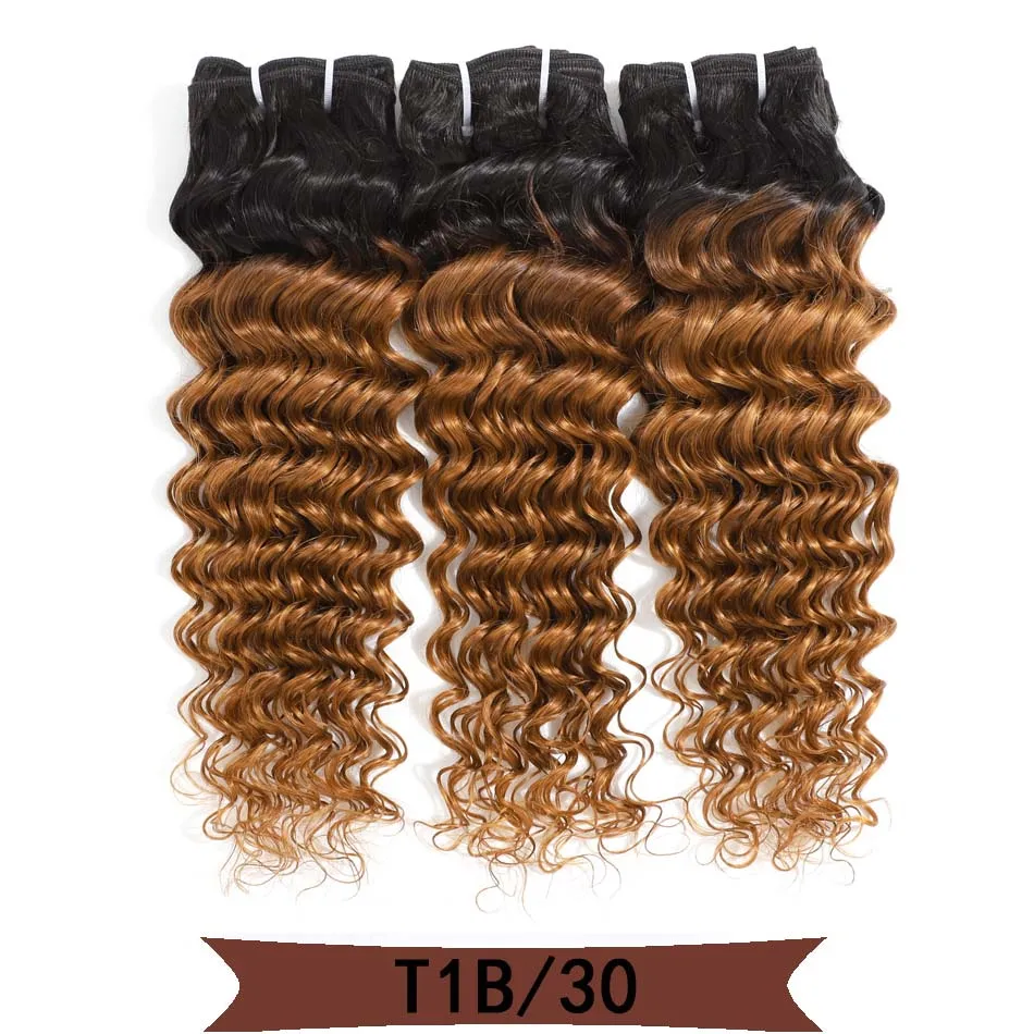 Код Калла бразильский свободная волна 1/3/4 шт. Необработанные чистые человеческие пряди волос с прямыми волосами 123 тон эффектом деграде(переход от темного к Цвет - Цвет: T1B/30