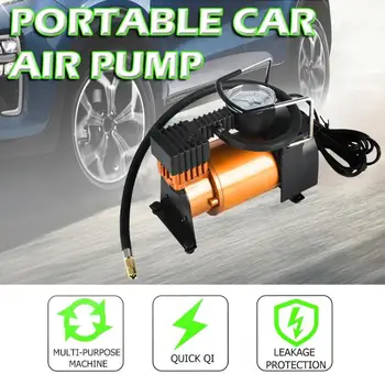 

DC 12V 150PSI Car Tire Inflator Pump Air Compressor with Pointer Pressure Gauge Universal for Cars Bicycles Balls