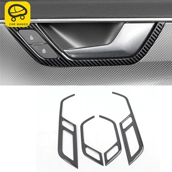 

CARMANGO for Audi A6 C8 2019 Car Styling Inner Door Handle Bowl Cover Trim Frame Sticker Chrome Interior Accessories