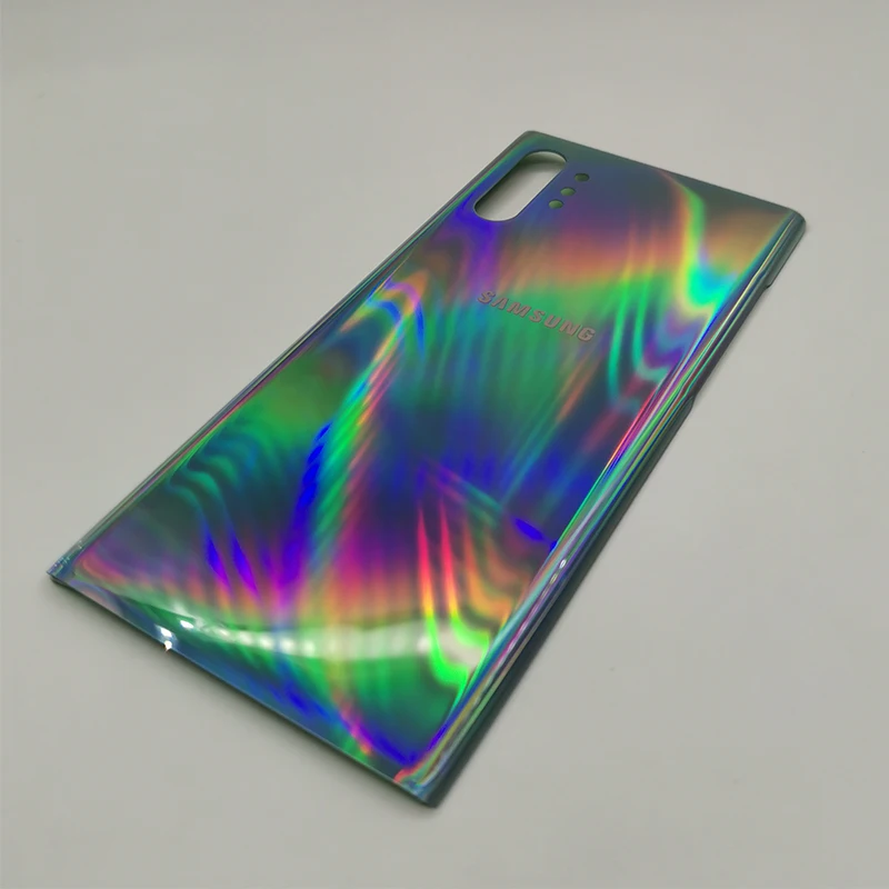 Note 10plus чехол для телефона для samsung Galaxy Note 10 Plus 10+ задняя крышка для батареи стеклянная дверь задний корпус чехол Замена+ наклейка
