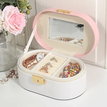 

Bow Jewelry Box European Princess Style Double Jewelry Storage Box with Lock