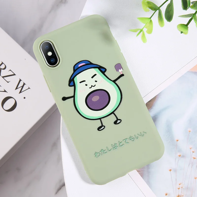 AC7701 USLION мультяшный динозавр авокадо чехол для телефона для iphone 11 Pro X XR XS MAX 7 6 6S 8 Plus силиконовый чехол с сердечком Мягкий ТПУ чехол - Цвет: AC7701