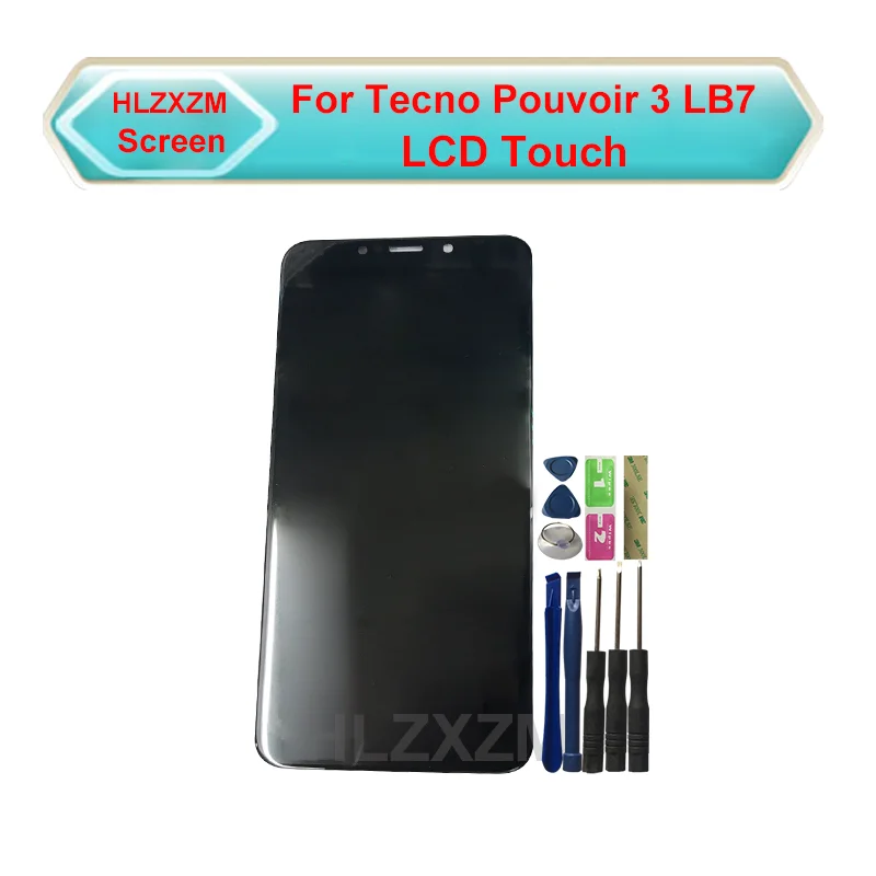 For Tecno Pouvoir 3 LB7 LCD Display With Touch Screen Digitizer Assembly Replacement Tools+3M Sticker | Мобильные телефоны и