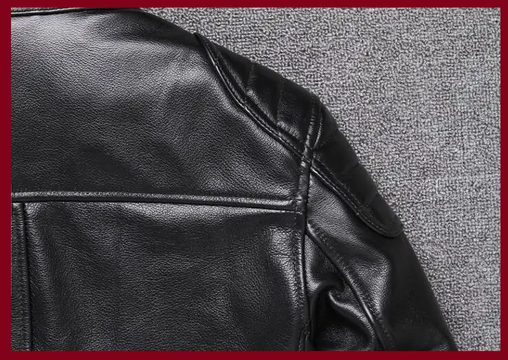 Черная Мужская облегающая Байкерская кожаная куртка размера плюс XXXXL из натуральной коровьей кожи для русской осени мотоциклетная кожаная куртка
