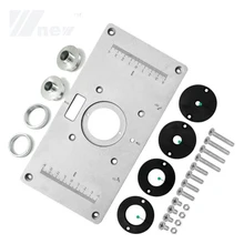 Plaque d'insertion de Table de routeur en aluminium 700C avec manchon de douille pour les bancs de travail du bois, Machine à graver