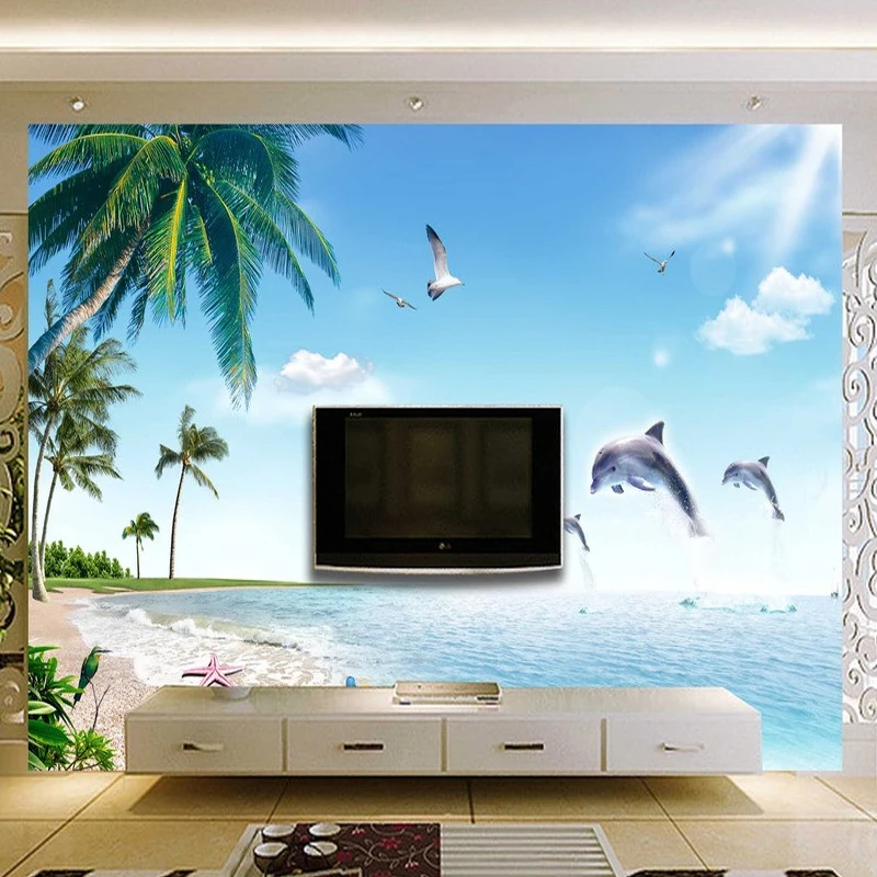 Modern-Creative-Jumping-Dolphins-3D-Stereo-Mural-Seaside-Landscape-Nature-Photo-Wallpaper-Living-Room-Home-Decor (2)