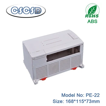 

1pcs/lot 168*115*73mm hot sale desktop plastic injection enclosure abs din rail plc enclosure din rail enclosure wall mount