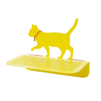 

Punch-Free Wall Cat-Shaped Wrought Iron Storage Racks Kitchen Bathroom Traceless Wall Sticker Hanging Decoration Storage Holders