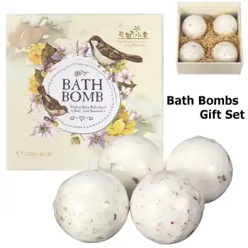 

4Pcs/set Aromatherapy Bath Bombs For Adults and Kids Bubbles Moisturizing Relaxing Spa Balls Refresh Skin Soft Smooth Bath Care