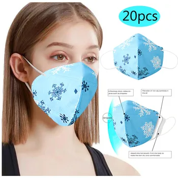 

10/20pcs Adult Printed Meltblown Non-woven Fabric 3 Layers Disposable Breathable For Women And Men New Large Stock Send Fast