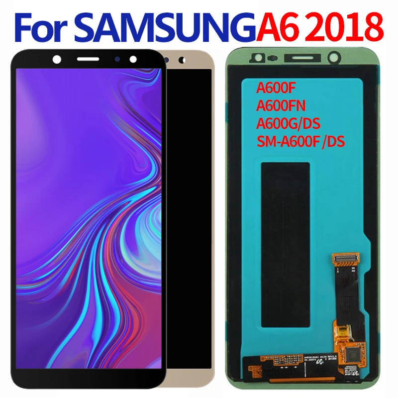 5 6 &quotОригинальный Super AMOLED для SAMSUNG Galaxy A6 2018 A600 ЖК A600F A600FN дисплей с цифровым