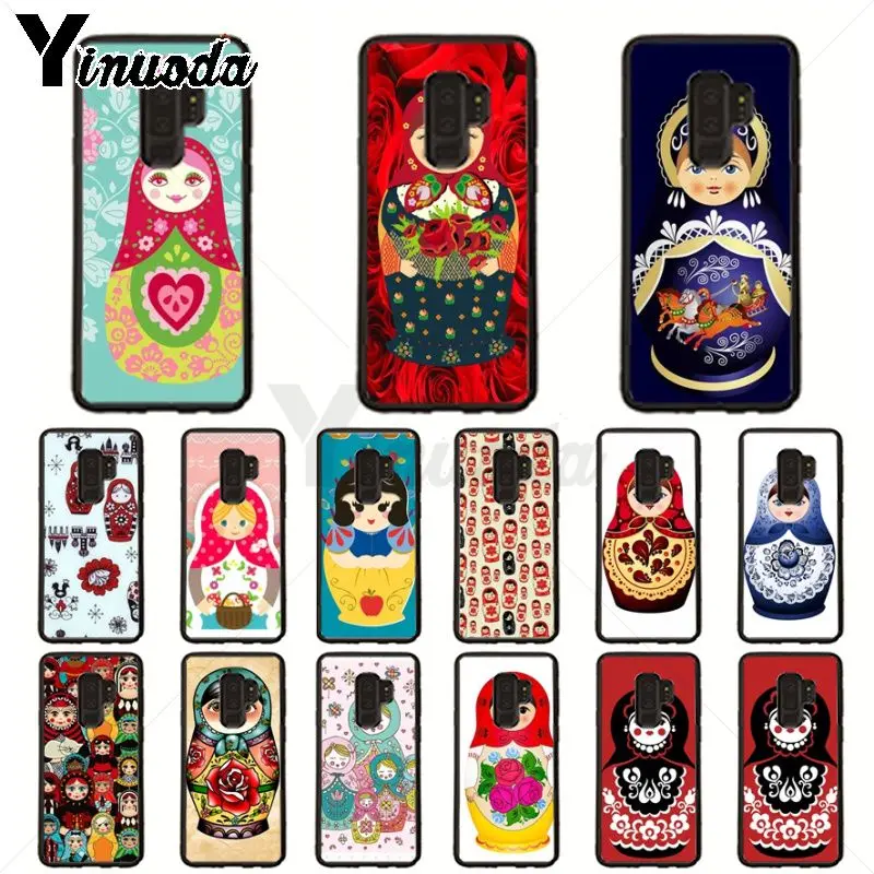 Lucu Boneka Rusia Pola Matryoshka Ponsel Case Shell untuk Samsung Galaxy S10plus S9 Plus S8plus S10E A50 A70 A10 Ponsel