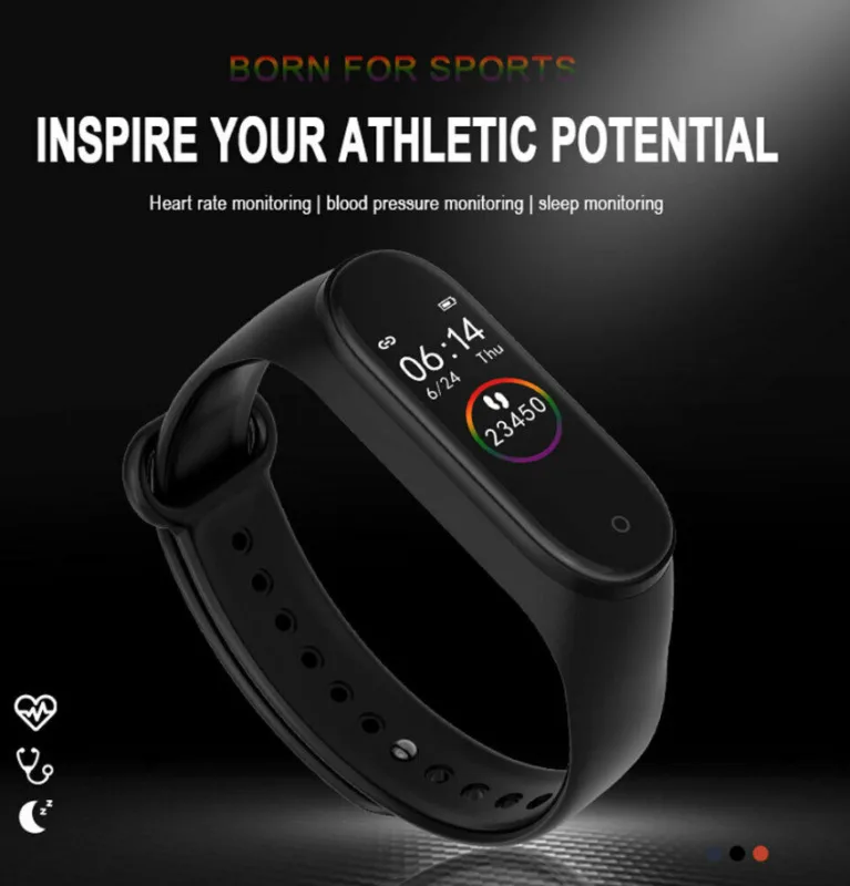 

PYMH Smart Band Watch Bracelet Wristband Fitness Tracker Blood Pressure Heart Rate