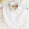 14 Styles White/Black Women Fake Collar Shinny Beaded Detachable Collars Half Shirt Blouse Sweater False Collars Female Faux Col ► Photo 3/6