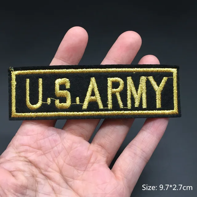 Army Punk Letters Labels Black Patches for clothes iron on stickers clothes  Patch badges DIY Jacket Jeans Embroidery - AliExpress