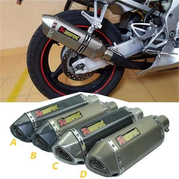 

Universal Motorcycle Exhaust Modify Exhaust Motorcycle Carbon Fiber Exhaust Muffler Pipe with Removable Motorcycle Exhaust Heat