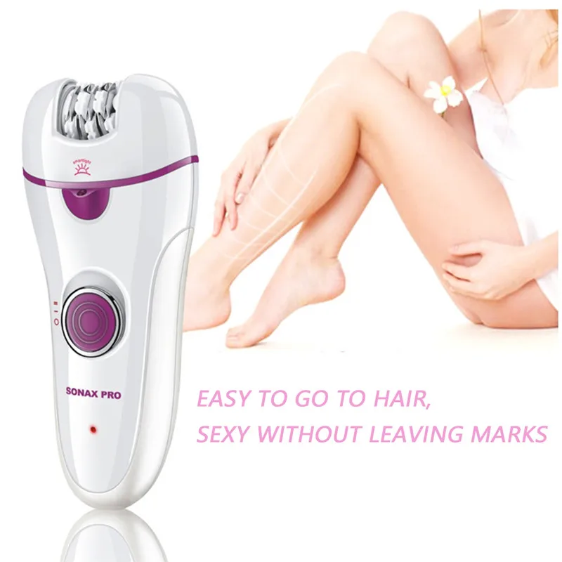 Women Epilator 3 In 1 Lady Shaver Painless USB Charge For Total Face And Body Hair Eyebrow Trimmer