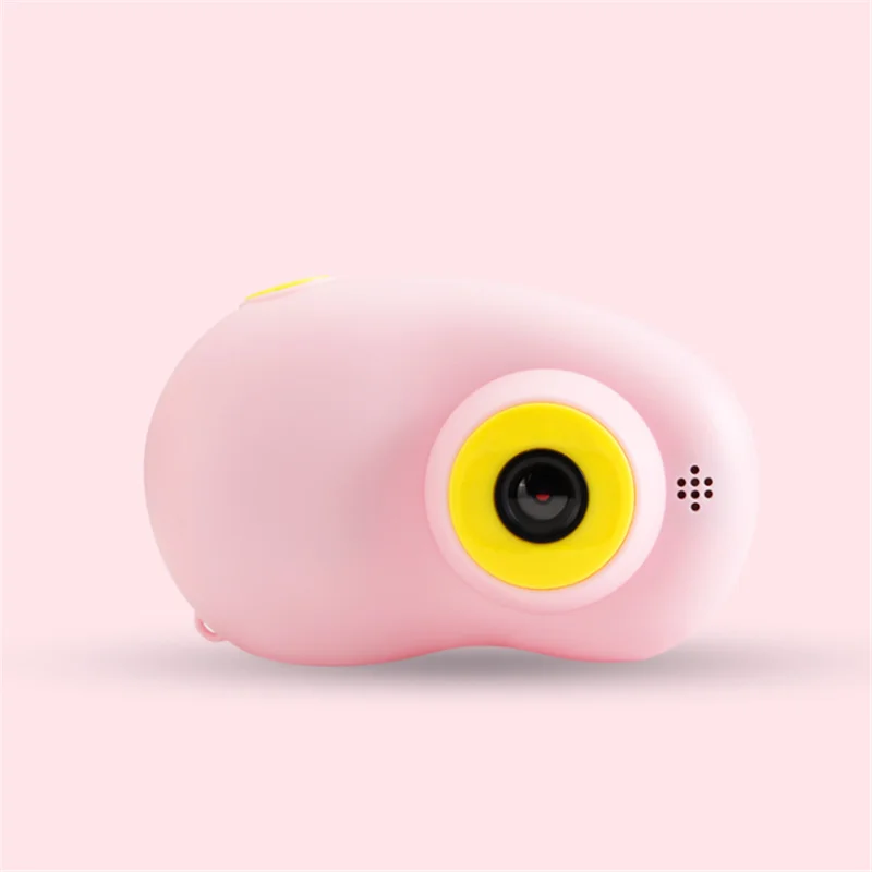 Умная новая игрушечная камера с мультяшным животным, детская игрушка может фотографировать, можно заряжать с помощью цифровой камеры SLR для детей - Цвет: Розовый