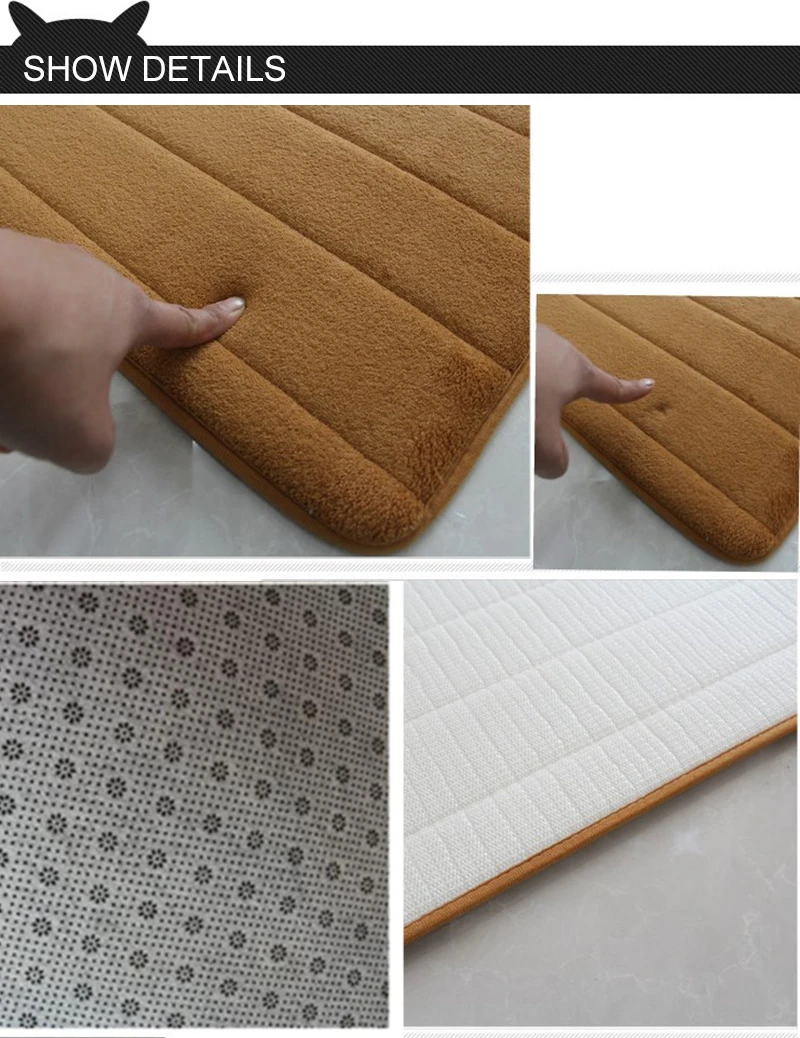 Floor Mat Fiber Carpet Bathroom Floor Mat Bathroom Mat Absorbent Bathroom Mat Bath Mat Anti Slip Mat Toilet Mat 3pcs/set Thicken Floor Carpet for Living Room Non-slip Bathroom Mat Set Coral Fleece Bedside Long Mat Bedroom Door